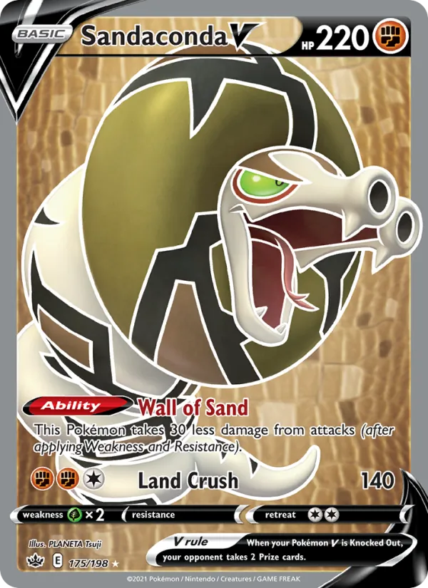 Sandaconda V Holo 175/198 Chilling Reign Pokémon Card