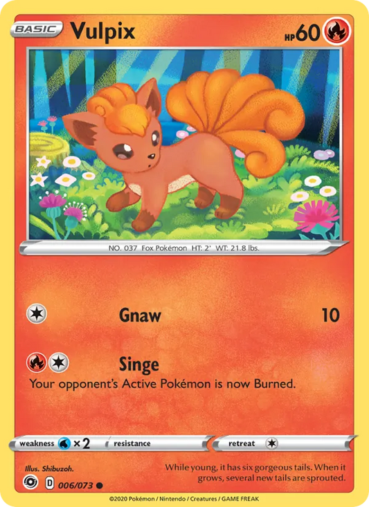 Vulpix Normal 006/73 Champion's Path Pokémon Card