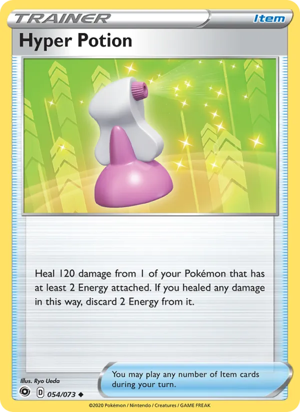 Hyper Potion Reverse Holo 054/73 Champion's Path Pokémon Card
