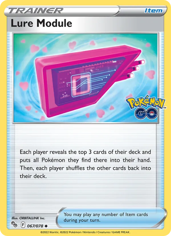 Lure Module Reverse Holo 067/78 Pokémon GO Pokémon Card