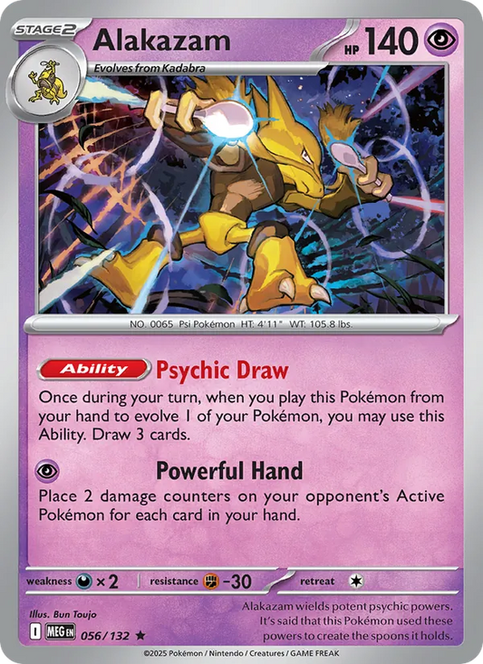 Alakazam Holo 056/132 Mega Evolution Pokémon Card