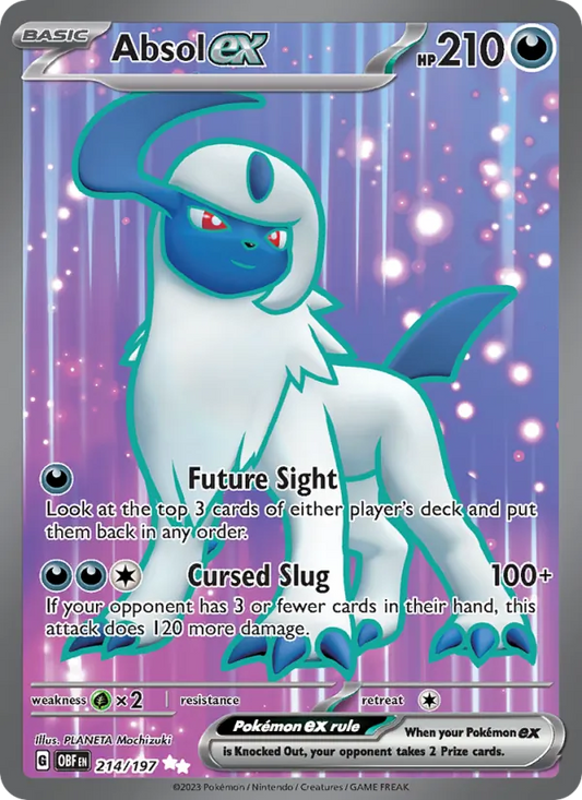 Absol ex Holo 214/197 Obsidian Flames Pokémon Card