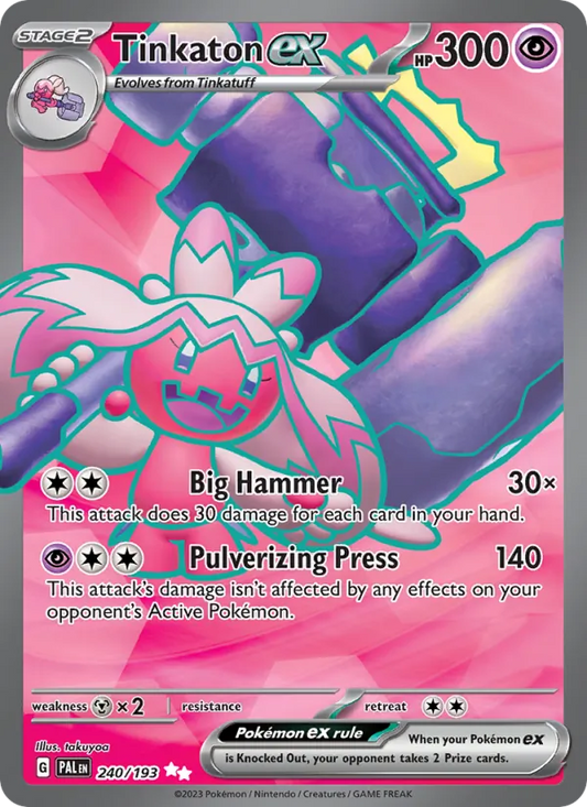 Tinkaton ex Holo 240/193 Paldea Evolved Pokémon Card