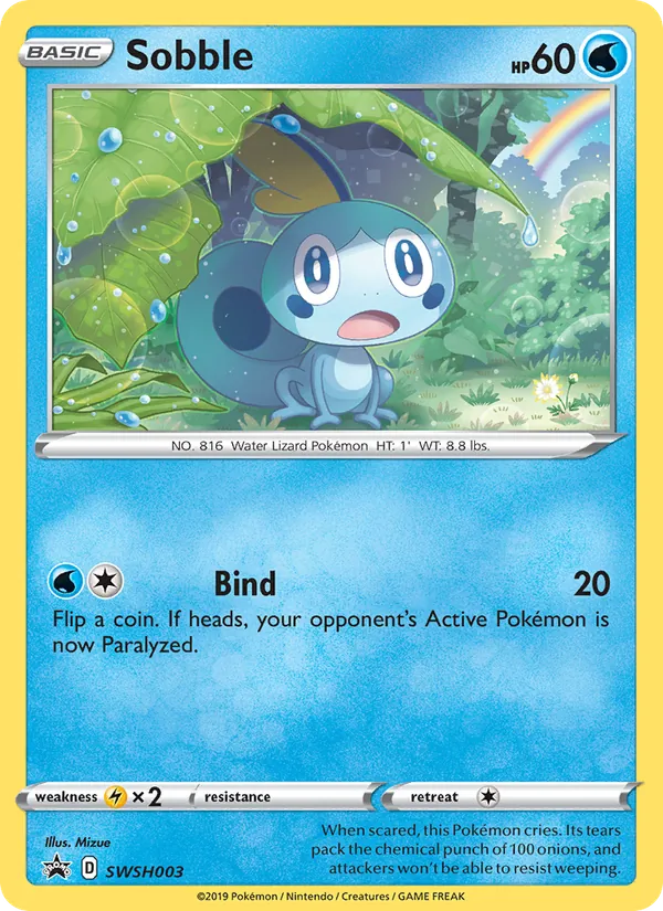 Sobble Holo WH003/307 SWSH Black Star Promos Pokémon Card