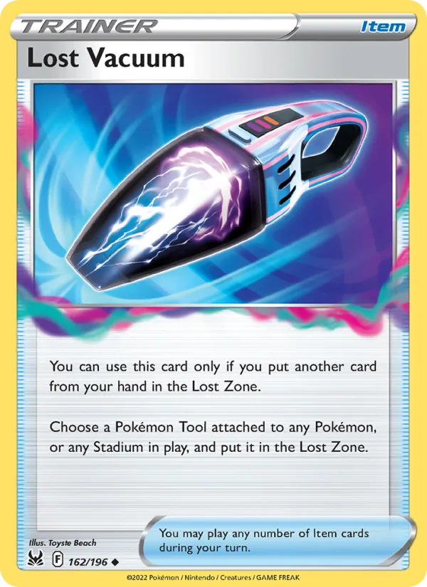 Lost Vacuum Reverse Holo 162/196 Lost Origin Pokémon Card
