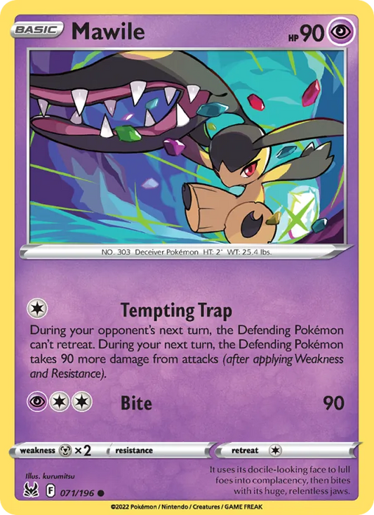 Mawile Reverse Holo 071/196 Lost Origin Pokémon Card
