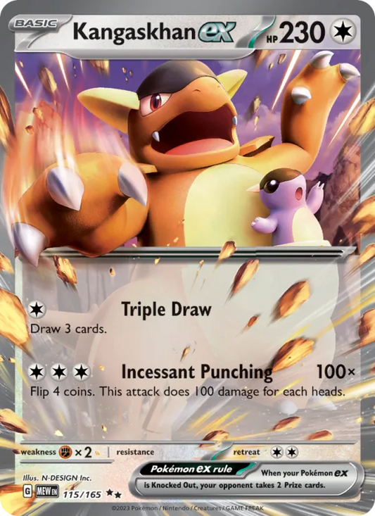Kangaskhan ex Holo 115/165 151 Pokémon Card