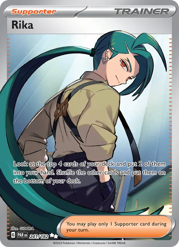 Rika Holo 241/182 Paradox Rift Pokémon Card