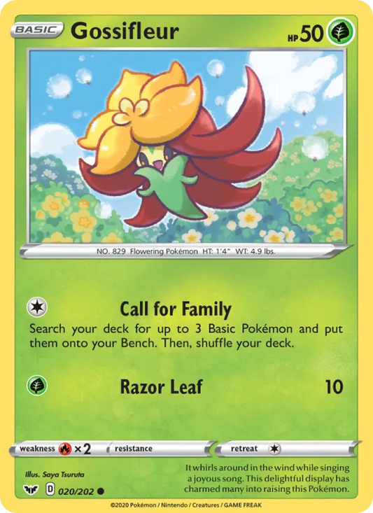 Gossifleur Normal 020/202 Sword & Shield Pokémon Card