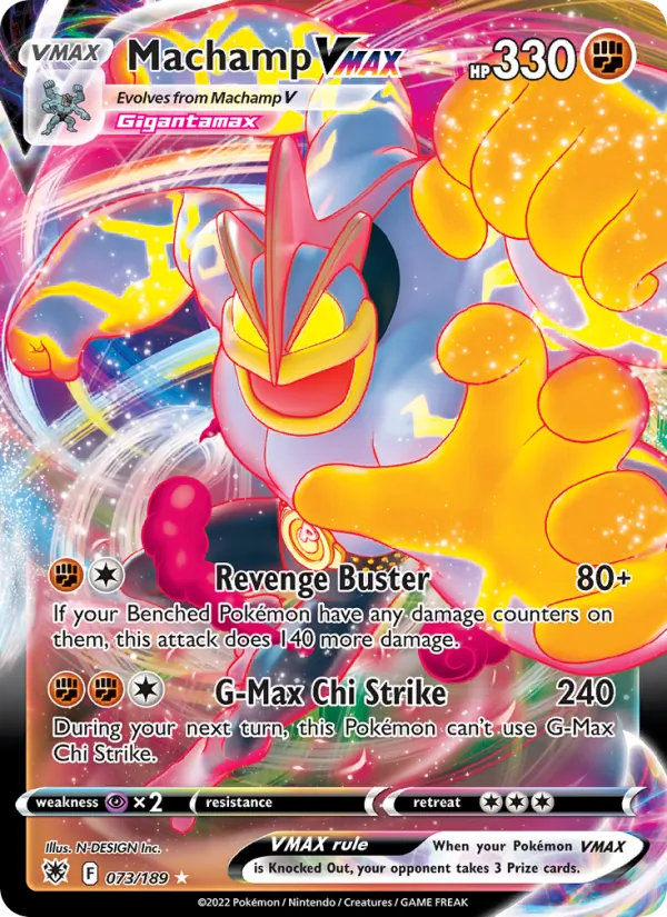 Machamp VMAX Holo 073/189 Astral Radiance Pokémon Card