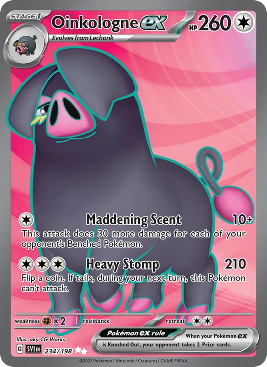 Oinkologne ex Holo 234/198 Scarlet & Violet Pokémon Card