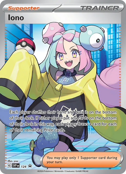 Iono Holo 124/225 SVP Black Star Promos Pokémon Card