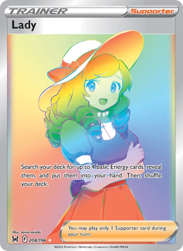 Lady Holo 208/196 Lost Origin Pokémon Card