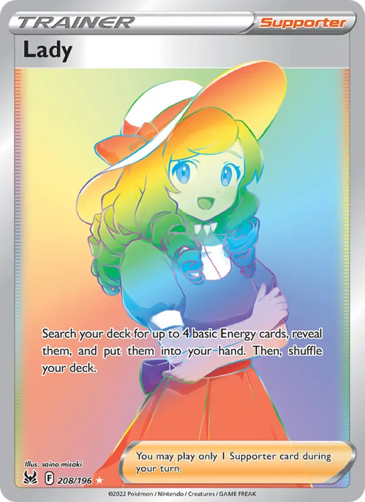 Lady Holo 208/196 Lost Origin Pokémon Card