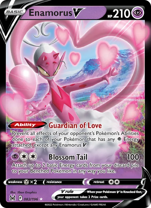 Enamorus V Holo 082/196 Lost Origin Pokémon Card