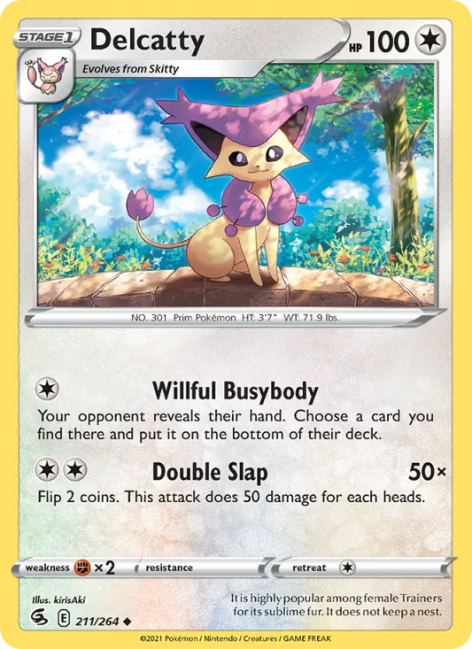 Delcatty Normal 211/264 Fusion Strike Pokémon Card