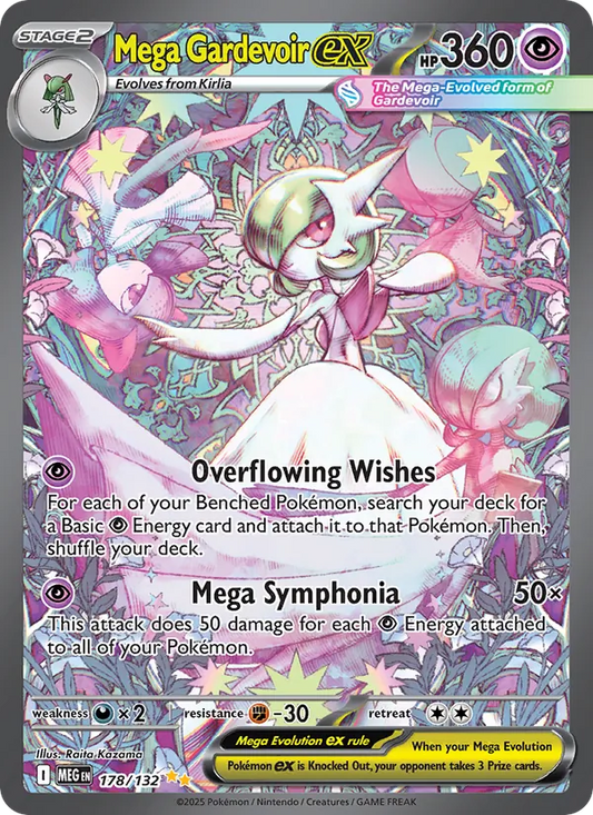 Mega Gardevoir ex Holo 178/132 Mega Evolution Pokémon Card