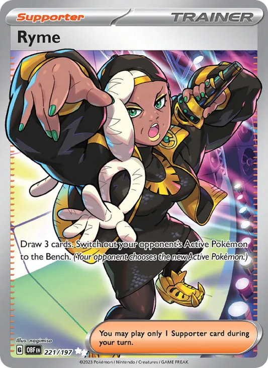 Ryme Holo 221/197 Obsidian Flames Pokémon Card