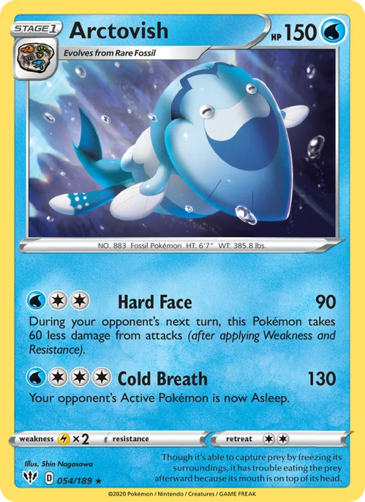 Arctovish Reverse Holo 054/189 Darkness Ablaze Pokémon Card
