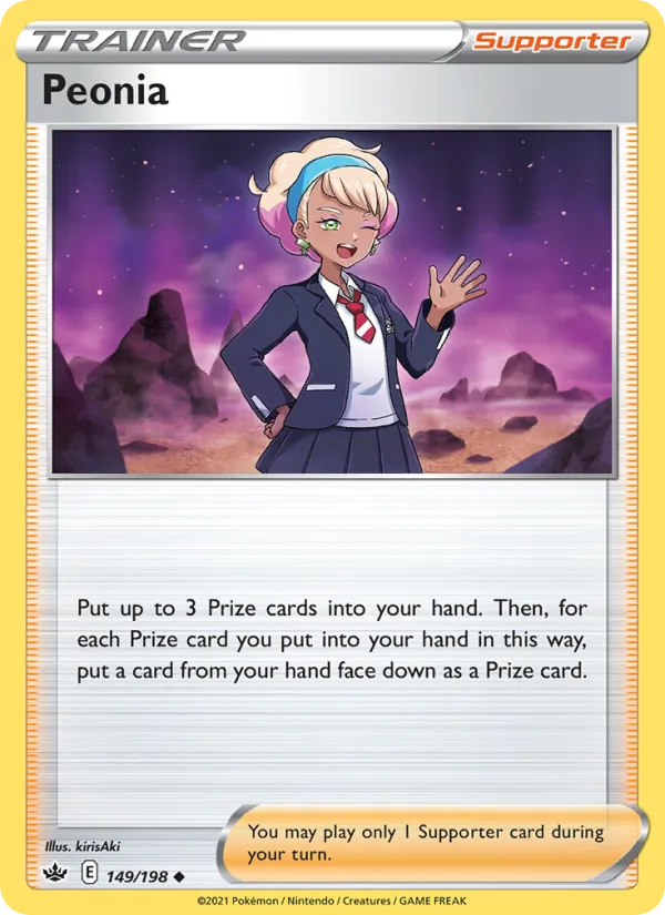 Peonia Reverse Holo 149/198 Chilling Reign Pokémon Card
