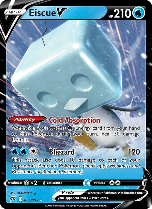 Eiscue V Holo 055/192 Rebel Clash Pokémon Card