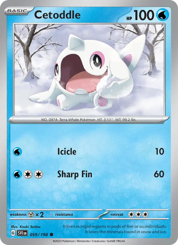 Cetoddle Non-Foil 059/198 Scarlet & Violet Pokémon Card