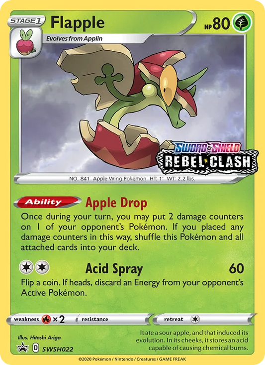 Flapple Holo WH022/307 SWSH Black Star Promos Pokémon Card