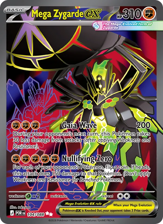 Mega Zygarde ex Holo 104/88 Perfect Order Pokémon Card