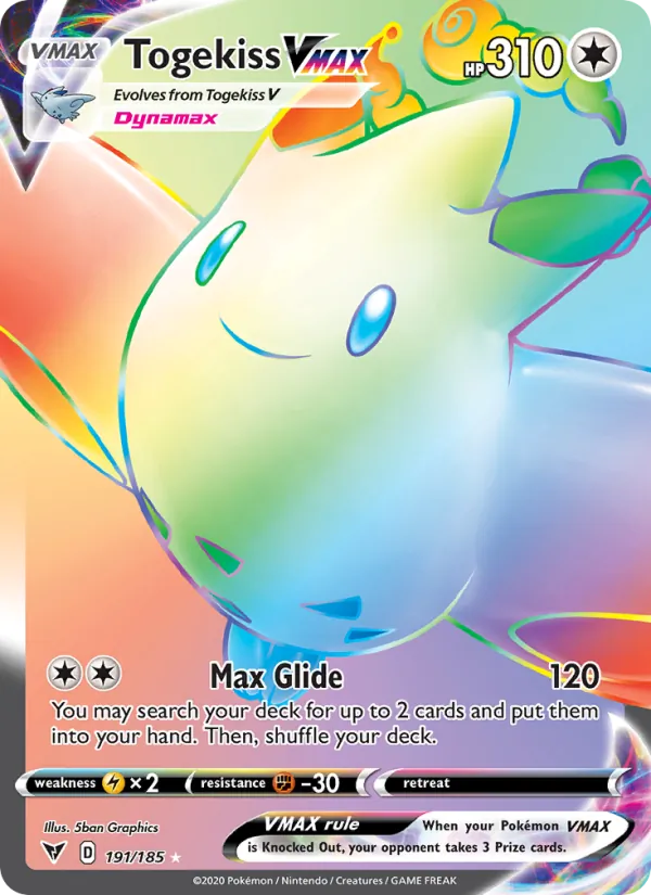 Togekiss VMAX Holo 191/185 Vivid Voltage Pokémon Card