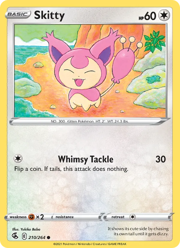 Skitty Reverse Holo 210/264 Fusion Strike Pokémon Card