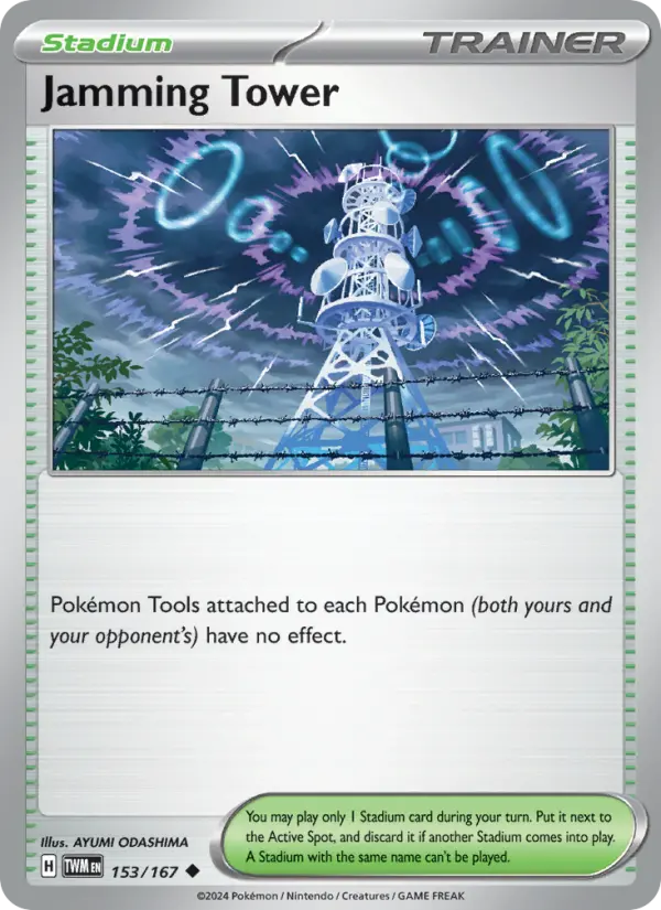 Jamming Tower Reverse Holo 153/167 Twilight Masquerade Pokémon Card