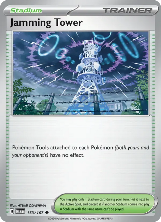 Jamming Tower Reverse Holo 153/167 Twilight Masquerade Pokémon Card