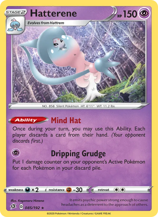 Hatterene Reverse Holo 085/192 Rebel Clash Pokémon Card