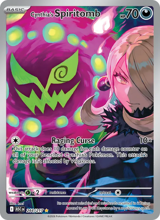 Cynthia's Spiritomb Holo 244/217 Ascended Heroes Pokémon Card
