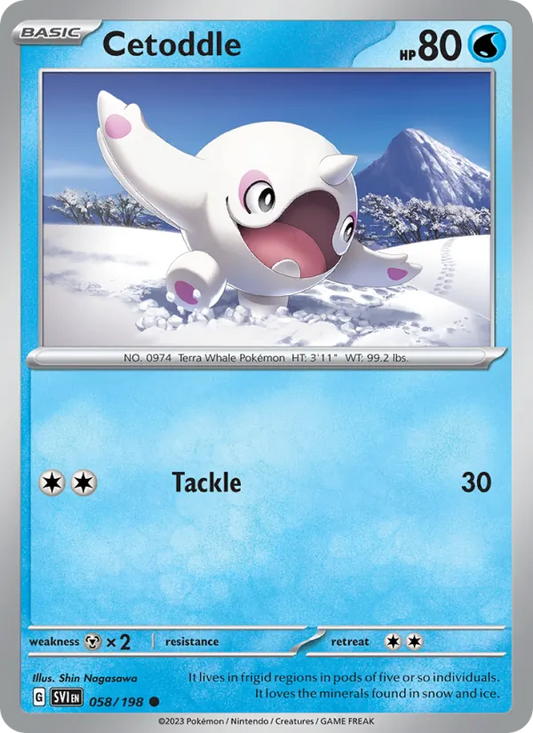 Cetoddle Normal 058/198 Scarlet & Violet Pokémon Card
