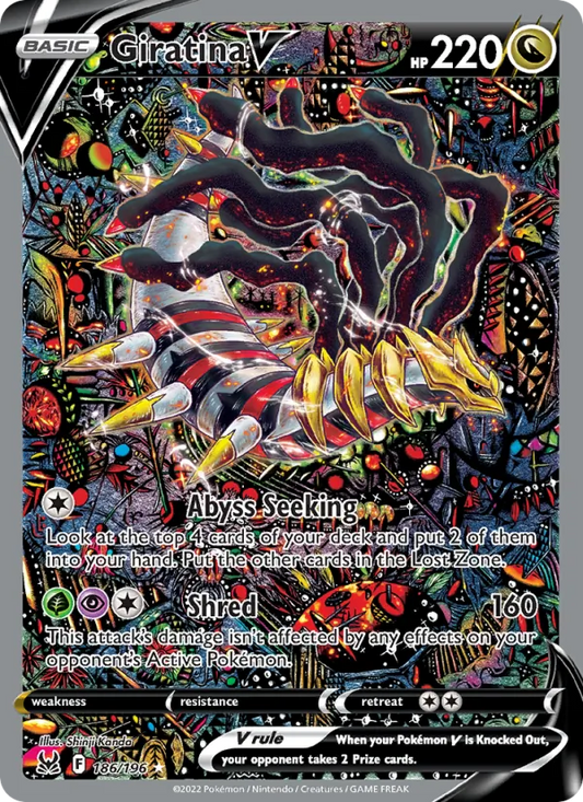 Giratina V Holo 186/196 Lost Origin Pokémon Card