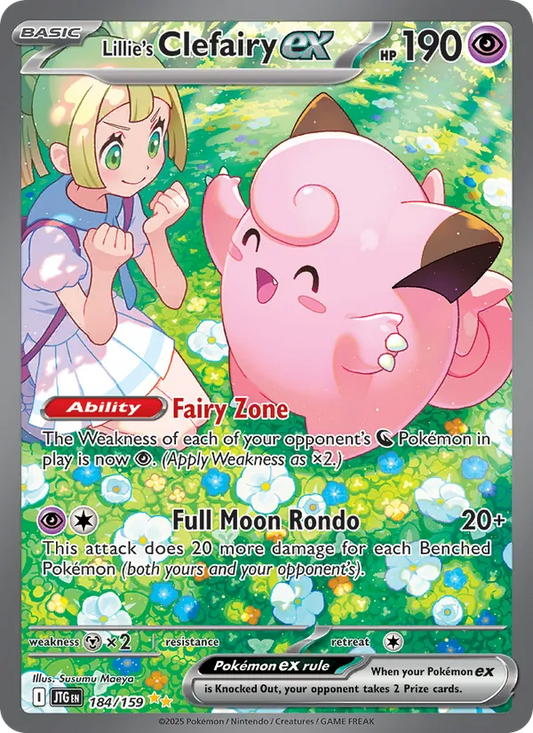 Lillie's Clefairy ex Holo 184/159 Journey Together Pokémon Card
