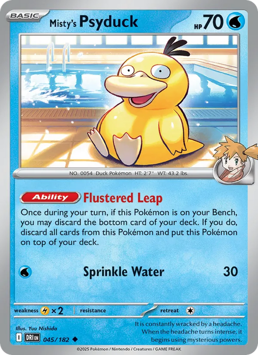 Misty's Psyduck Normal 045/182 Destined Rivals Pokémon Card
