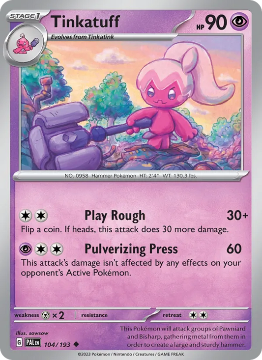 Tinkatuff Normal 104/193 Paldea Evolved Pokémon Card
