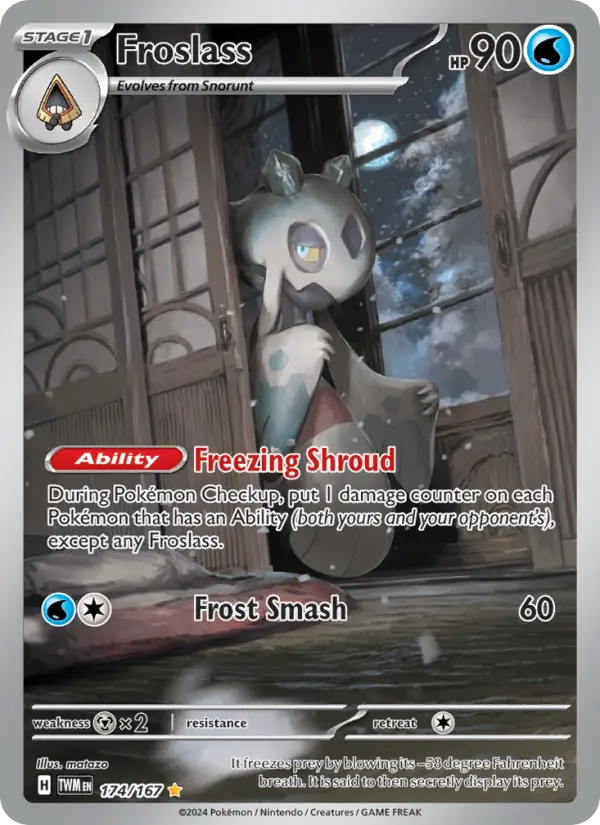 Froslass Holo 174/167 Twilight Masquerade Pokémon Card