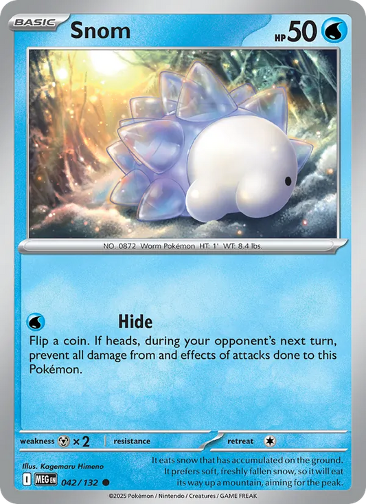 Snom Normal 042/132 Mega Evolution Pokémon Card
