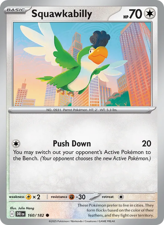 Squawkabilly Normal 160/182 Destined Rivals Pokémon Card