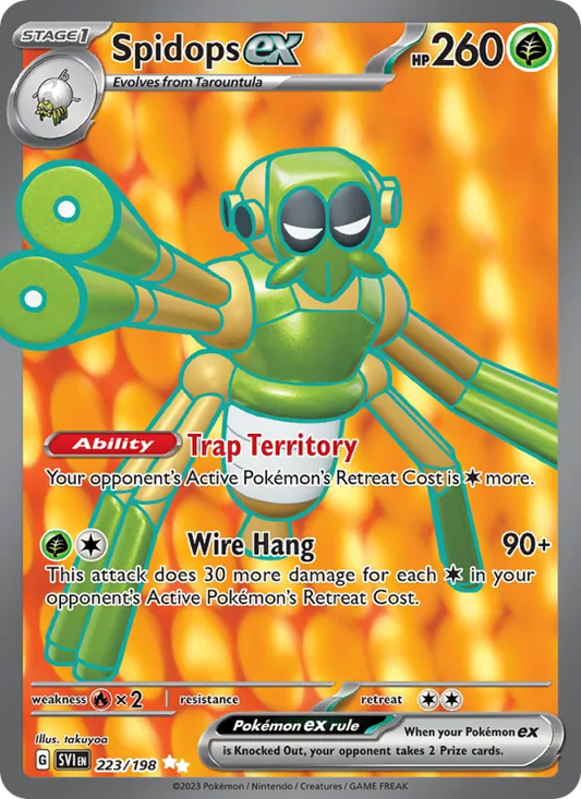 Spidops ex Holo 223/198 Scarlet & Violet Pokémon Card