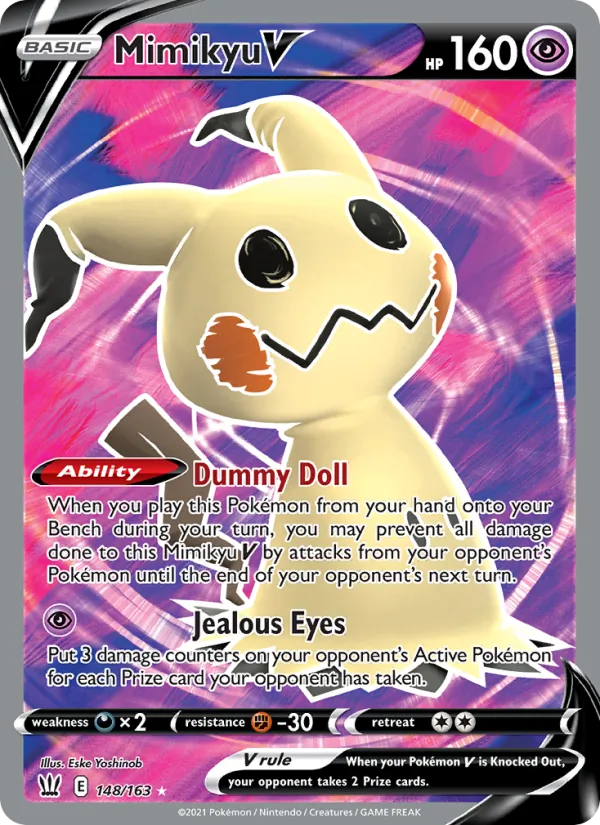 Mimikyu V Holo 148/163 Battle Styles Pokémon Card