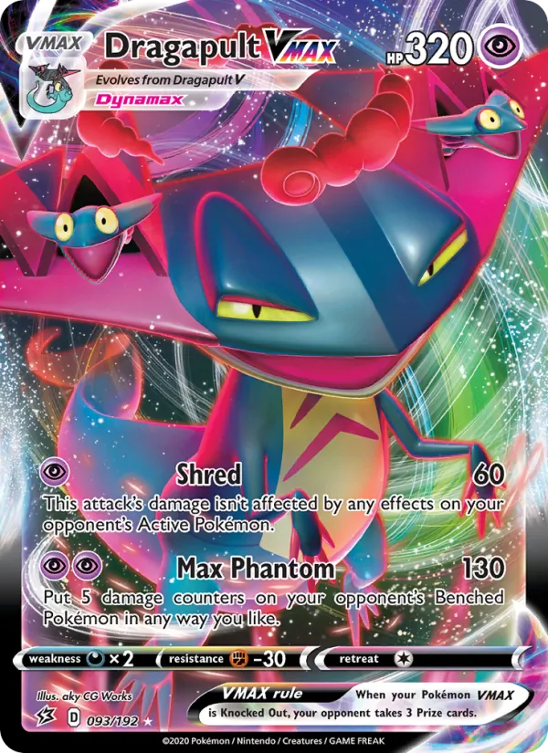 Dragapult VMAX Holo 093/192 Rebel Clash Pokémon Card