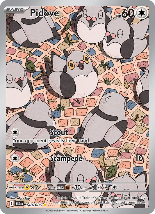 Pidove Holo 148/86 Black Bolt Pokémon Card