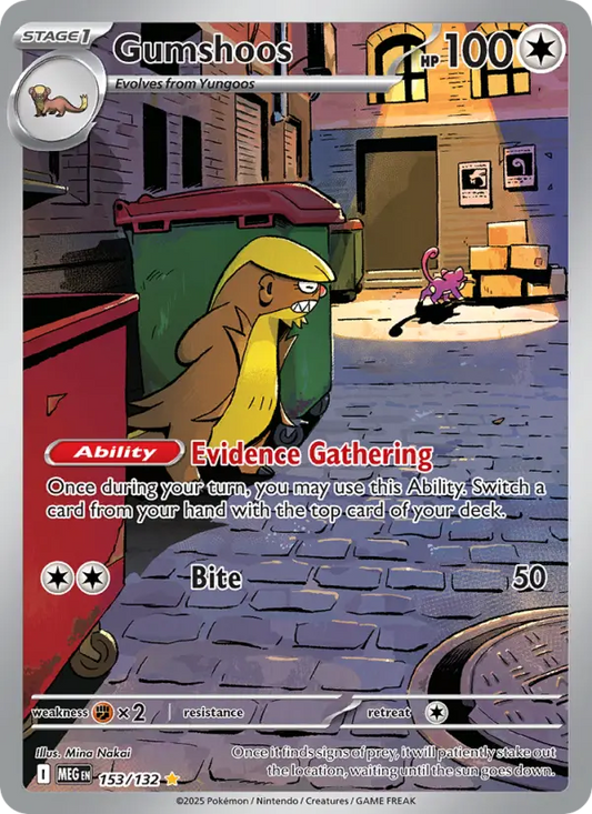 Gumshoos Holo 153/132 Mega Evolution Pokémon Card