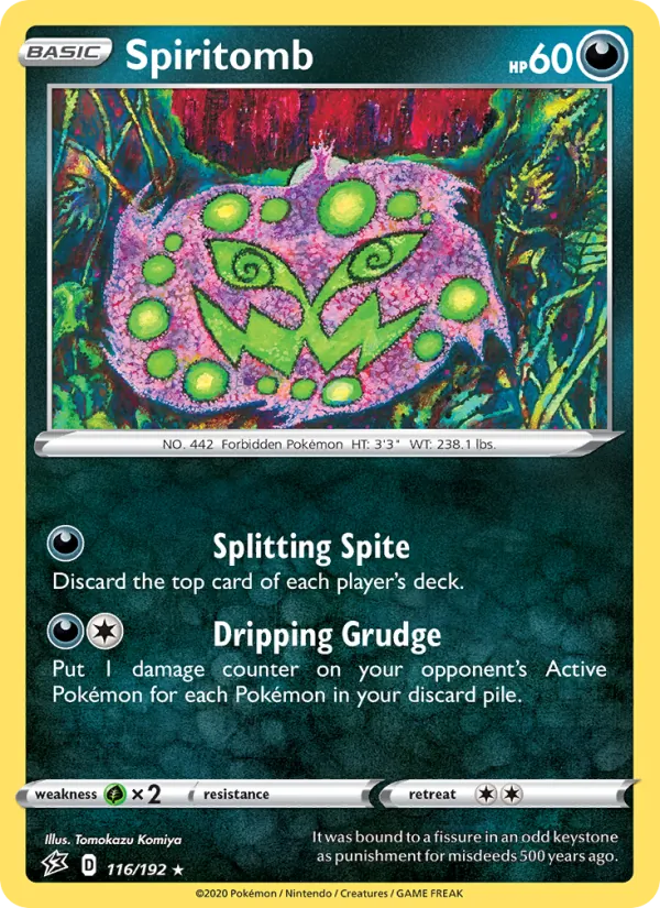 Spiritomb Reverse Holo 116/192 Rebel Clash Pokémon Card