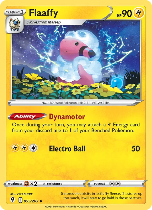 Flaaffy Reverse Holo 055/203 Evolving Skies Pokémon Card
