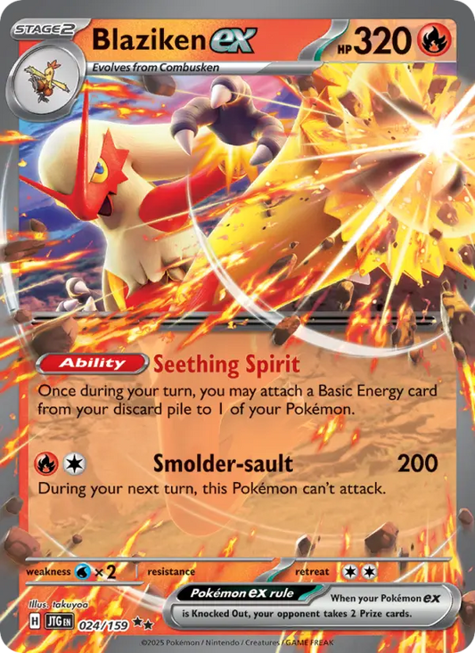 Blaziken ex Holo 024/159 Journey Together Pokémon Card